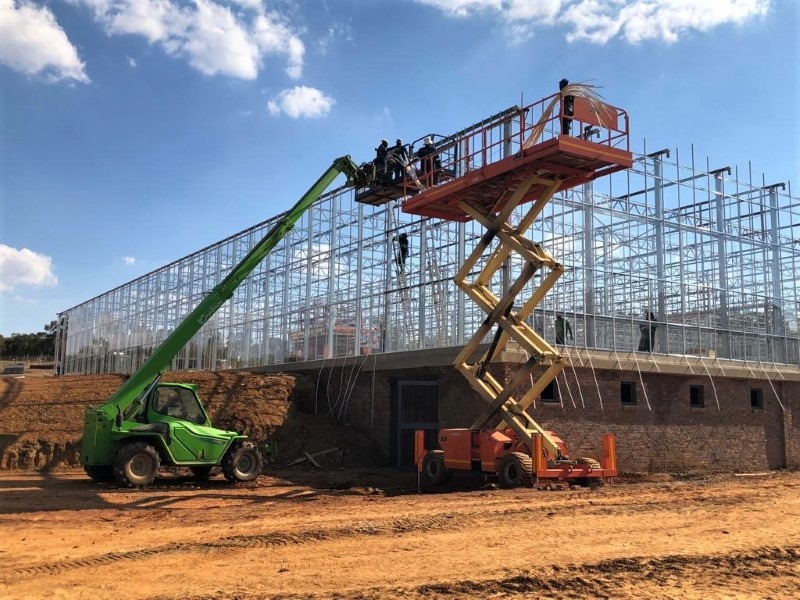 Greenhouse steel construction, South Africa