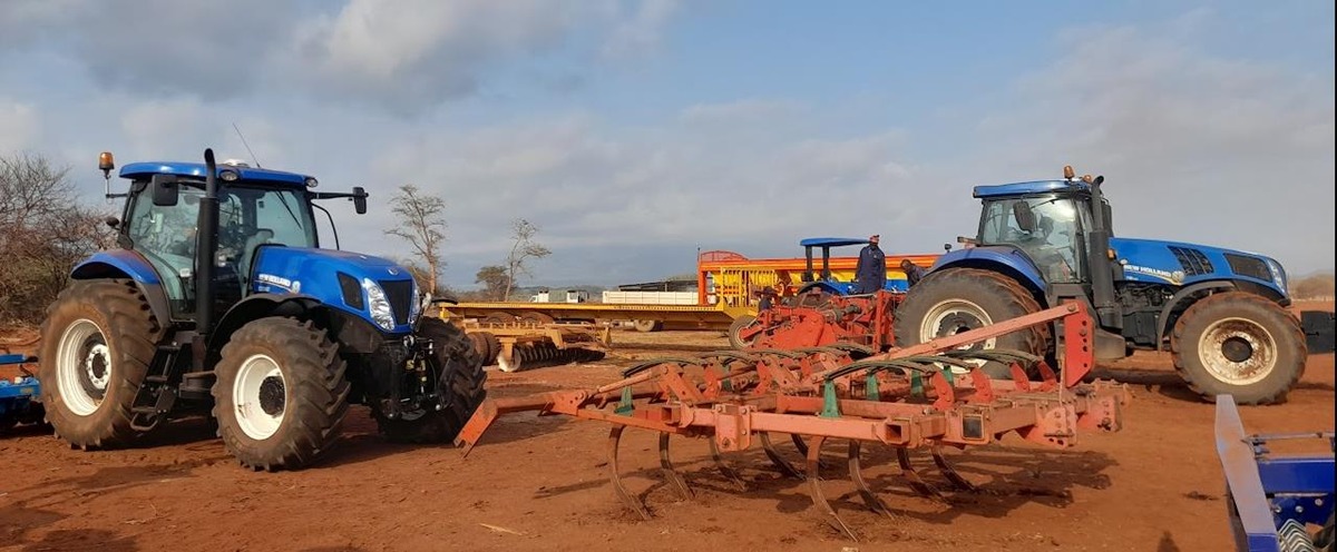 Mechanised farming with tractors at Twiga Foods farm